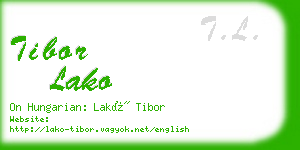 tibor lako business card